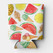 Rafraîchisseur Pour Canette Nourriture d'été : pastèque Crème glacée (Devant)