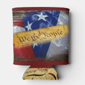 Rafraîchisseur Pour Canette Nous Le Peuple Drapeau Américain (Dos)
