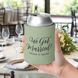 Rafraîchisseur Pour Canette Nous nous sommes mariés Réception de mariage écolo