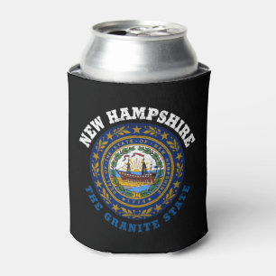 RAFRAÎCHISSEUR POUR CANETTE NOUVEAU DRAPEAU D'ÉTAT DE GRANITE HAMPSHIRE