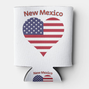 Rafraîchisseur Pour Canette Nouveau-Mexique American Flag Heart