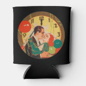 Rafraîchisseur Pour Canette Nouvel An vintage en couple (Devant)