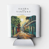 Rafraîchisseur Pour Canette Nouvelle-Orléans Louisiane Mariage Retro (Dos)