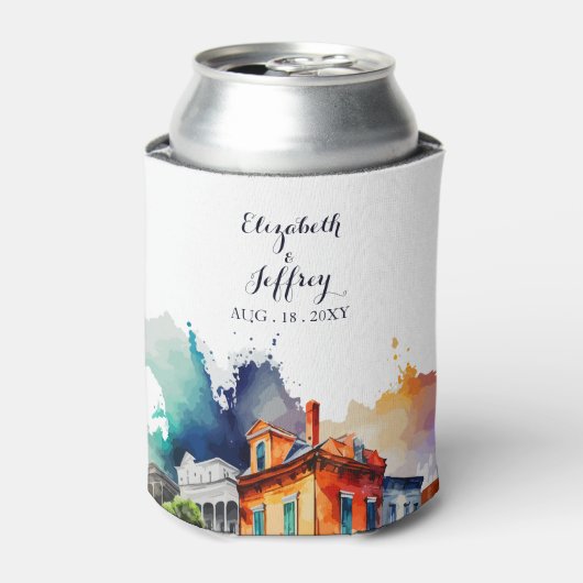 Rafraîchisseur Pour Canette Nouvelle-Orléans Nola Louisiana - mariage d'aquare (Can devant)