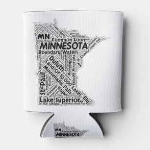 Rafraîchisseur Pour Canette Nuage de mot d'état du Minnesota