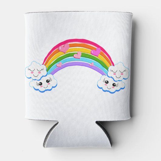 Rafraîchisseur Pour Canette Nuages arc-en-ciel confortables (Devant)
