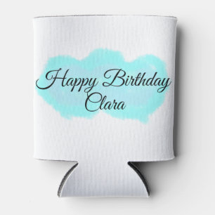 Rafraîchisseur Pour Canette Nuages bleu vert pastel heureux anniversaire enfan