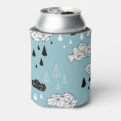 Rafraîchisseur Pour Canette Nuages géométriques et pluie, motif sans soudure. (Can Dos)