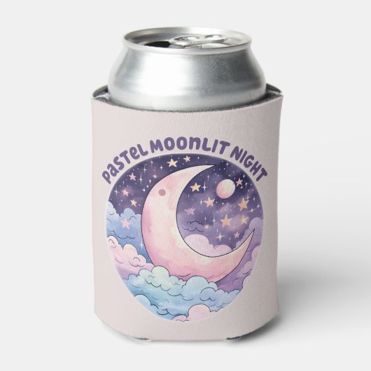 Rafraîchisseur Pour Canette Nuit Pastel Moonlit - Dreamcent Crescent Moon (Can devant)