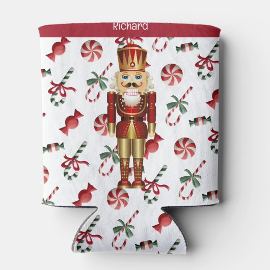 Rafraîchisseur Pour Canette Nutcracker Personnaliser Nom Cadeau de Noël (Dos)