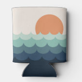 Rafraîchisseur Pour Canette Océan bleu intense au coucher du soleil (Dos)