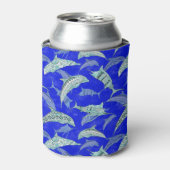 Rafraîchisseur Pour Canette Océan Blue Marine Animaux Dolphins Marlins (Can devant)