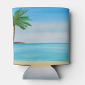 Rafraîchisseur Pour Canette Ocean Tropical Beach Island Mariage d'été (Dos)