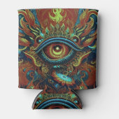 Rafraîchisseur Pour Canette Oeil de flamme visionnaire spirituel (Devant)