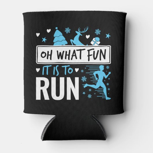 Rafraîchisseur Pour Canette Oh What Fun It Is to Run Christmas Runner Runner (Devant)