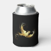 Rafraîchisseur Pour Canette Oiseau d'or sur Arrière - plan noir (Can devant)