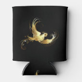 Rafraîchisseur Pour Canette Oiseau d'or sur Arrière - plan noir (Devant)