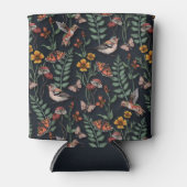 Rafraîchisseur Pour Canette Oiseaux du jardin foncé et papillons (Devant)