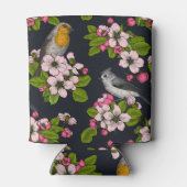 Rafraîchisseur Pour Canette Oiseaux et fleurs en noir (Dos)