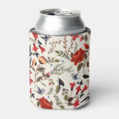 Rafraîchisseur Pour Canette Oiseaux & Fleurs : Conception Florale transparente (Can devant)