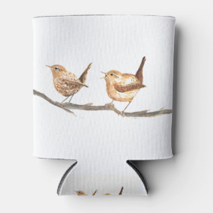 Rafraîchisseur Pour Canette Oiseaux mignons aquarelle faune boisée