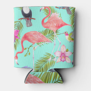 Rafraîchisseur Pour Canette Oiseaux tropicaux : motif imperméable.