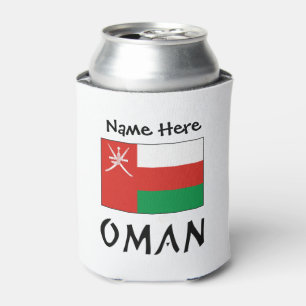Rafraîchisseur Pour Canette Oman Drapeau omanais Nom personnalisé 