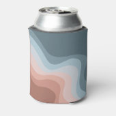 Rafraîchisseur Pour Canette Ondes de style rétro bleu et rose (Can Dos)