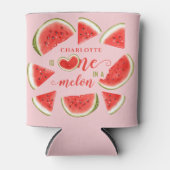Rafraîchisseur Pour Canette One In A Melon Cute Watermelon rose 1er anniversai (Devant)