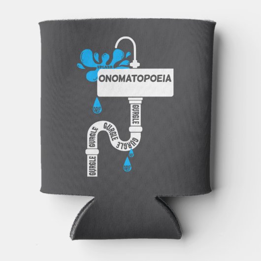 Rafraîchisseur Pour Canette Onomatopoeia écriture ou poésie créative (Devant)