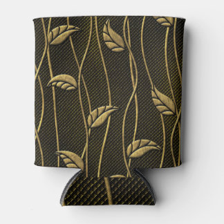 Rafraîchisseur Pour Canette Or et noir : Texture 3D Feuille.