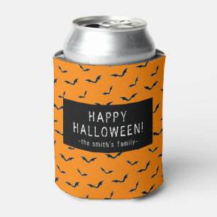Rafraîchisseur Pour Canette Orange Bat Motif Halloween Party Can Cooler