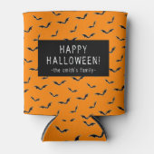 Rafraîchisseur Pour Canette Orange Bat Motif Halloween Party Can Cooler (Devant)