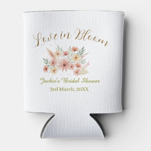 Rafraîchisseur Pour Canette Orange boho amour en fleurs nom de la baby shower