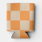 Rafraîchisseur Pour Canette Orange Checkerboard Retro Geometry Checks (Devant)