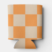 Rafraîchisseur Pour Canette Orange Checkerboard Retro Geometry Checks (Dos)