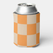 Rafraîchisseur Pour Canette Orange Checkerboard Retro Geometry Checks (Can Dos)