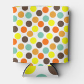 Rafraîchisseur Pour Canette Orange, Jaune, Brown, Points Bleus (Devant)