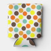 Rafraîchisseur Pour Canette Orange, Jaune, Brown, Points Bleus (Devant)