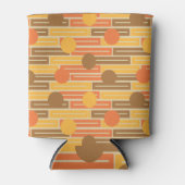 Rafraîchisseur Pour Canette Orange, Or, Rectangles Brown et cercles (Devant)