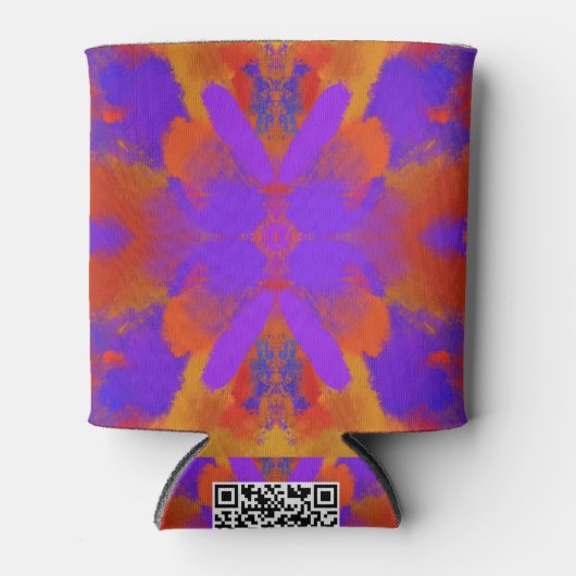 Rafraîchisseur Pour Canette Orange Purple And Red Abstract Graphic Art Design (Devant)