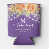 Rafraîchisseur Pour Canette Orange Rose Lights Violet Anniversaire (Devant)