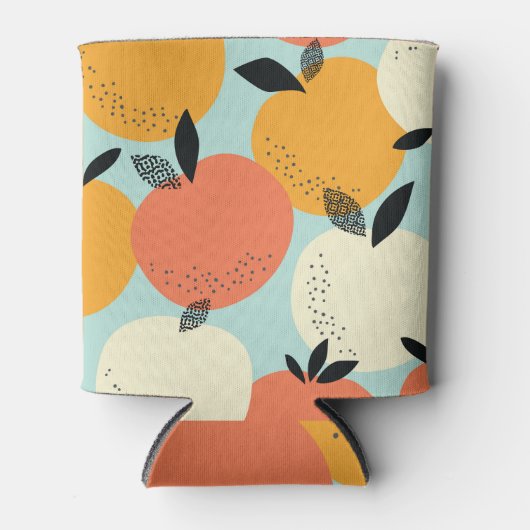 Rafraîchisseur Pour Canette Oranges Motif : Conception Vibrante sans fil. (Devant)