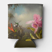 Rafraîchisseur Pour Canette Orchidée avec deux colibris Heade (Devant)