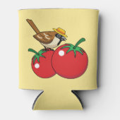 Rafraîchisseur Pour Canette Organic lover Sparrow Eating Red Tomato (Devant)