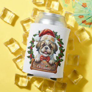 Rafraîchisseur Pour Canette Ornement de Noël du chien mignon - Joyeux Noël"