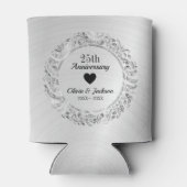 Rafraîchisseur Pour Canette Ornement floral argenté (Dos)