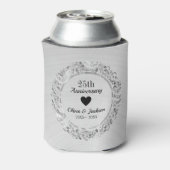 Rafraîchisseur Pour Canette Ornement floral argenté (Can Dos)