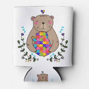 Rafraîchisseur Pour Canette ours autiste floral