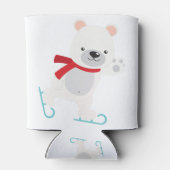 Rafraîchisseur Pour Canette Ours d'hiver du patinage sur glace (Dos)